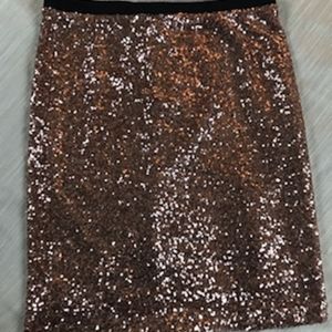 Rose Gold Sequin Skirt
